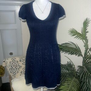 U.S Polo Adorable Navy Blue Knit Sweater Dress Size S